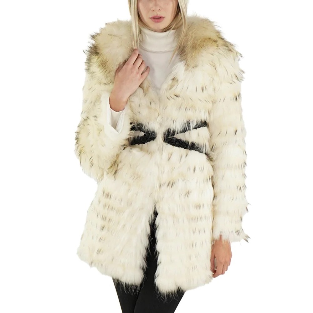 175. NWT WOMENS SHERRILL & BROS. HILARY S GENUINE RACCOON COAT